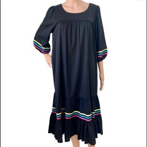Vintage California Miss Peplum Midi Summer Dress